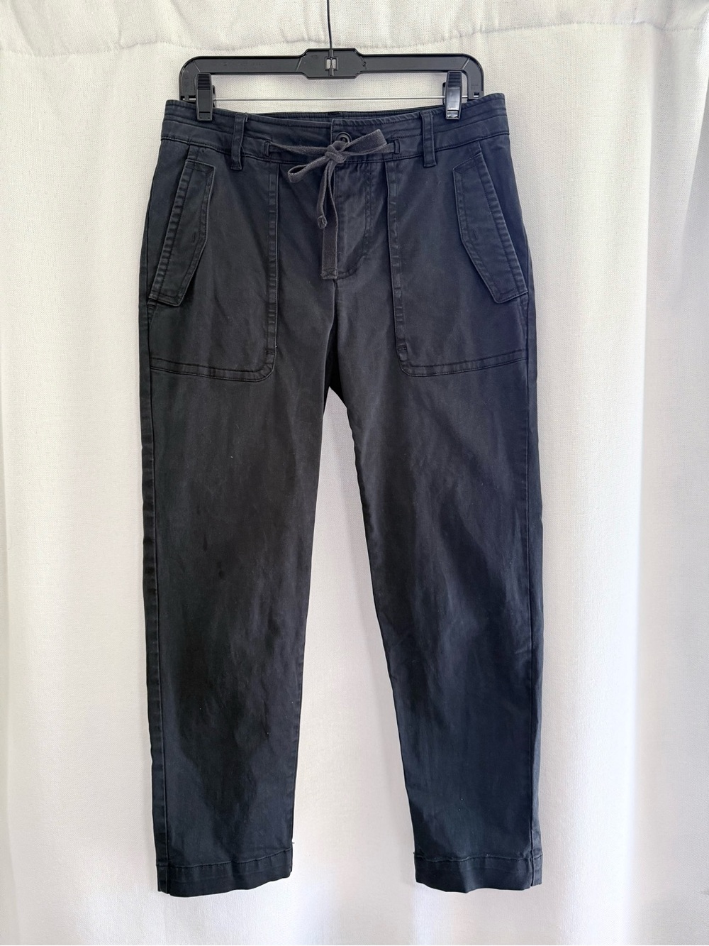 Vince Stretch Cotton Utility Crop Pant Women’s size 8 Black
